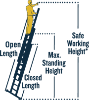 Werner Ladder EU Extension Ladder Height